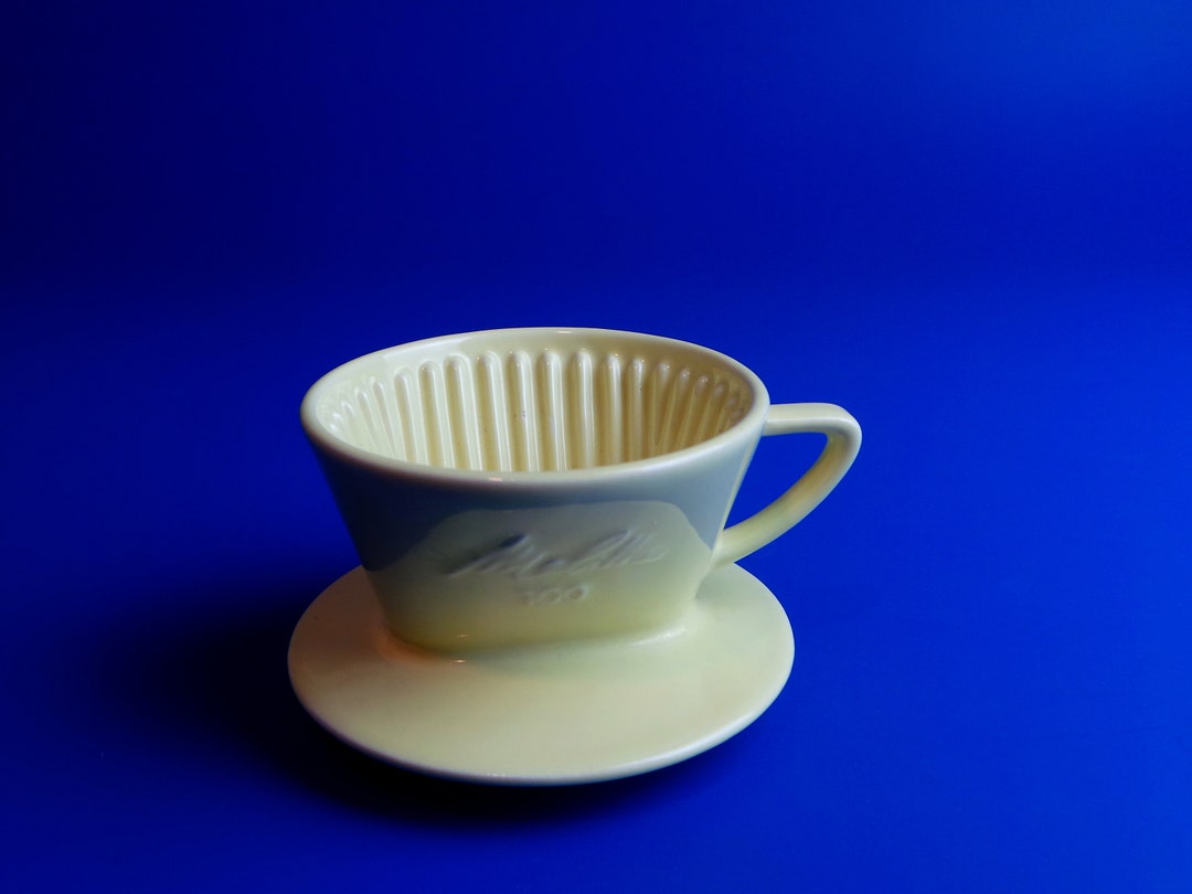 Vintage Porcelain Melitta 100 Coffee Cone Filter Basket Pour Etsy