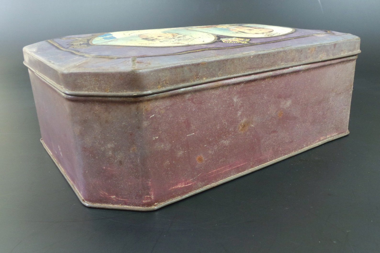Antique Tin Box Silver Jubilee of King V and Queen Mary Etsy