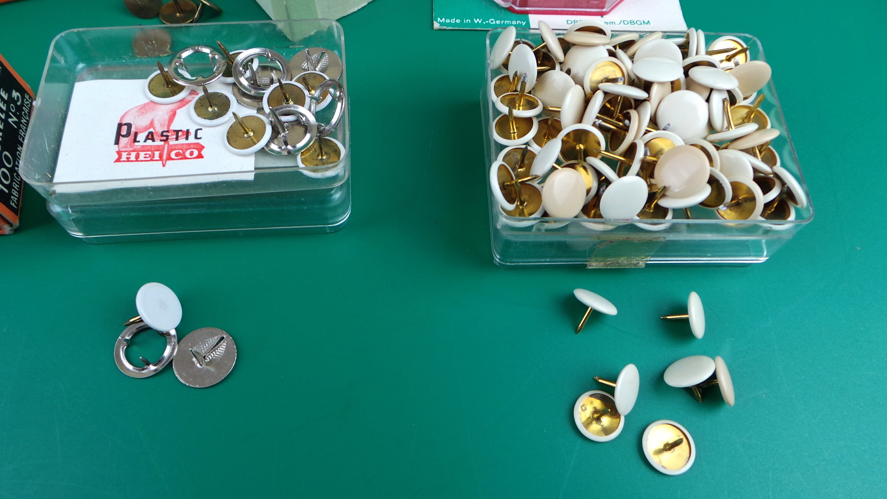 Set of Six Boxes Drawing Pins Punaise Etsy