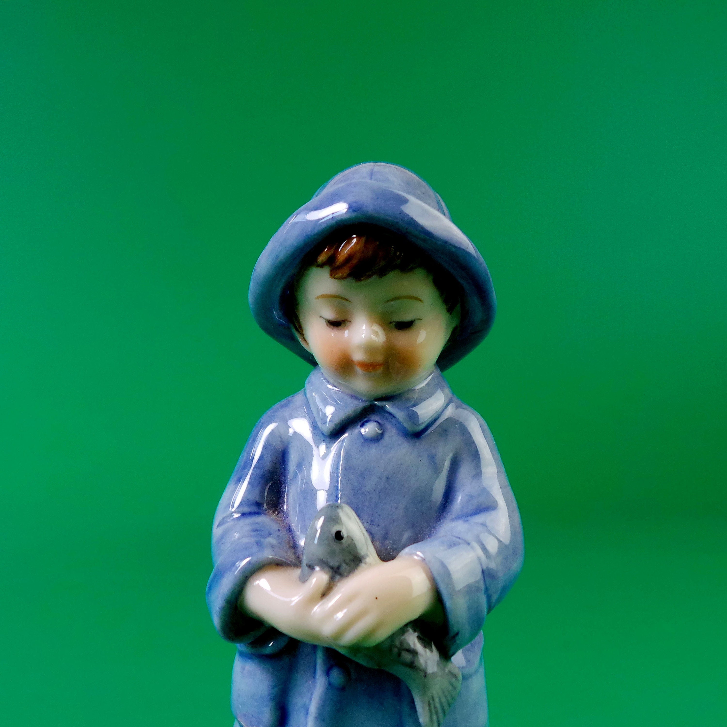 Porcelain Figurine of a Boy with a Stick, Royal Copenhagen, Denmark For