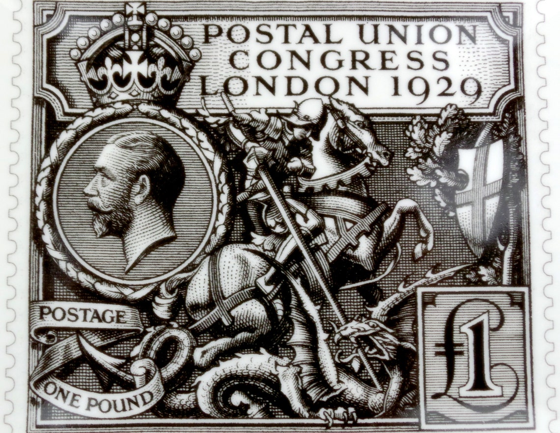 Vintage Fine Porcelain Wall Plate Royal Mail Postal Union Etsy