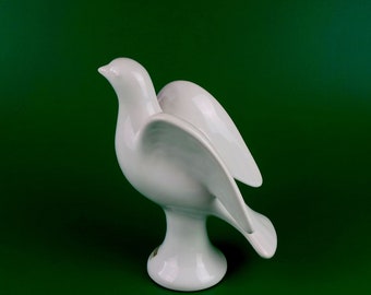 Vintage gran porcelana blanca paloma candelabro Guldkroken * Diseño de Märta Grunditz * Portavelas de porcelana vintage * Hecho en Suecia