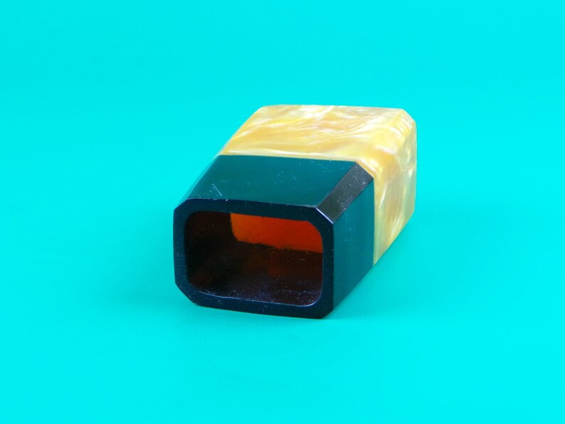 Vintage Pen Holder Artificial Amber Desktop Stand Pencil Office Organizer Office Decoration