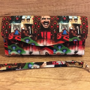 Necessary Clutch Wallet, horror movie print, NCW wallet, large wallet for women