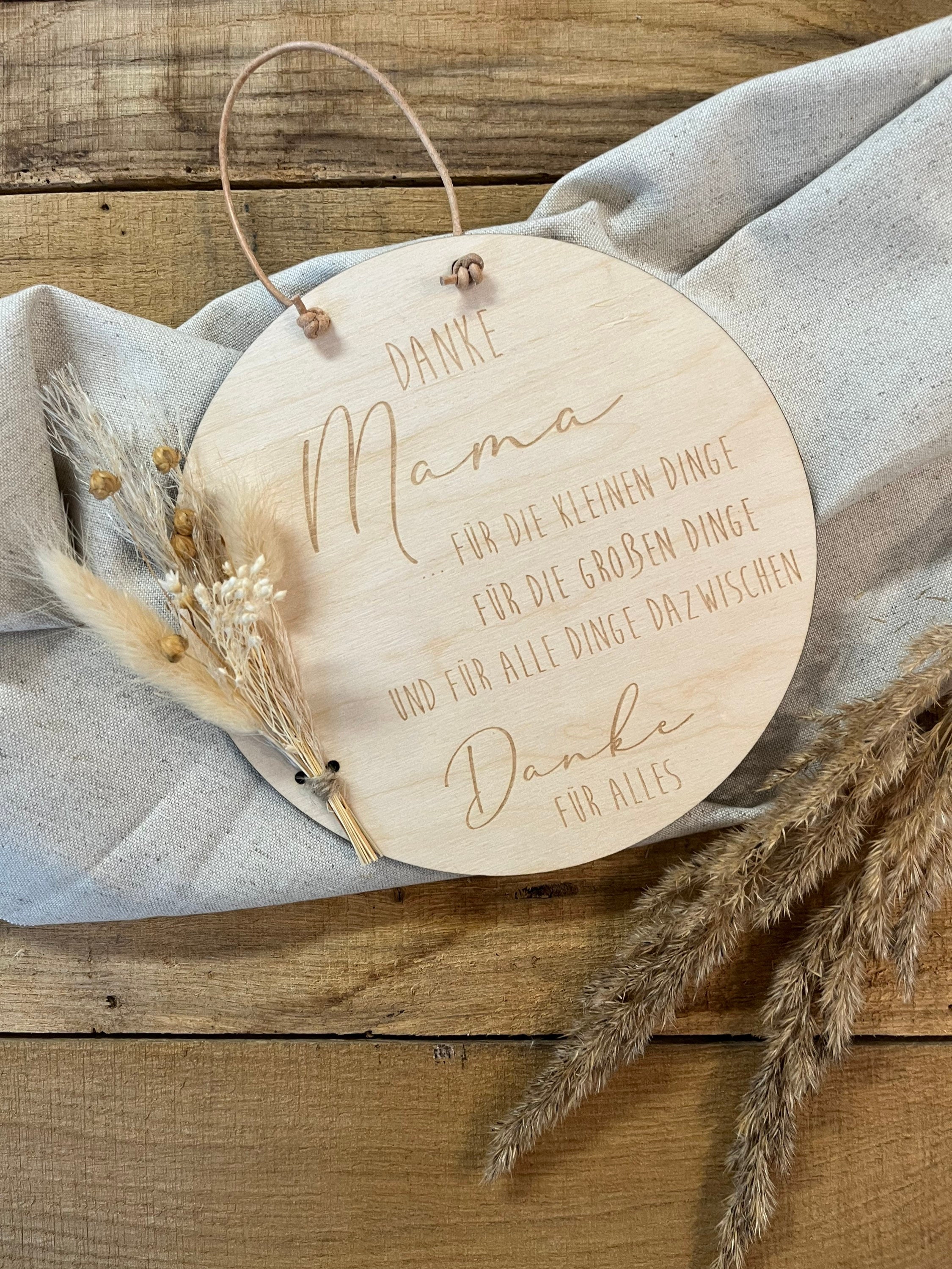 Wooden sign Mother's Day with dried flowers / Mother's Day gift / Mother's Day gift / Birthday gift for mom
