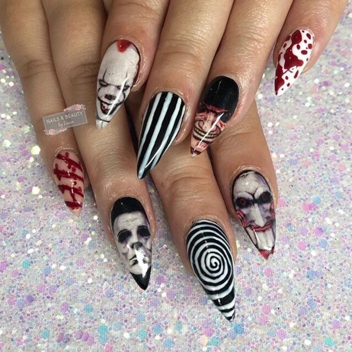 Water Decal Slide Art Nails Transfers Halloween Saw Pennywise - Etsy UK