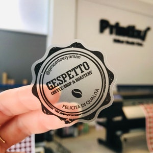 Pegatina de vinilo personalizada / Pegatinas personalizadas a granel / Pegatinas de logotipo transparente / Pegatinas transparentes de boda / Pegatinas de agradecimiento / Etiqueta transparente personalizada