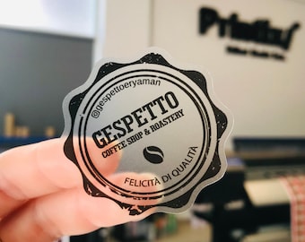 Custom Vinyl Sticker | Bulk Personalized Stickers | Clear Logo Stickers | Wedding Clear Stickers | Thanks Sticker | Custom Clear Label
