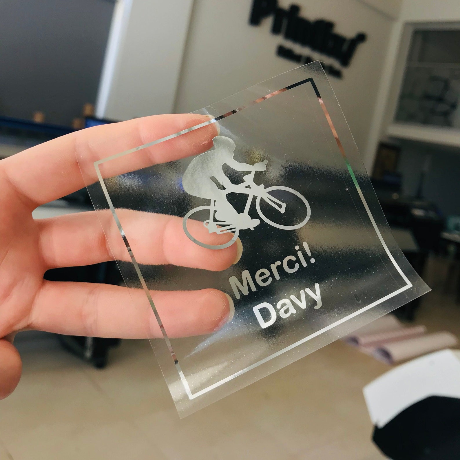 Silver Foil Clear Stickers, Clear Transparent Stickers, Silver Foil ...