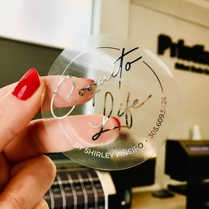 Pegatinas transparentes de lámina plateada, Pegatinas transparentes transparentes, Impresión de lámina de plata, Pegatinas personalizadas, Etiquetas de logotipo, Etiquetas personalizadas