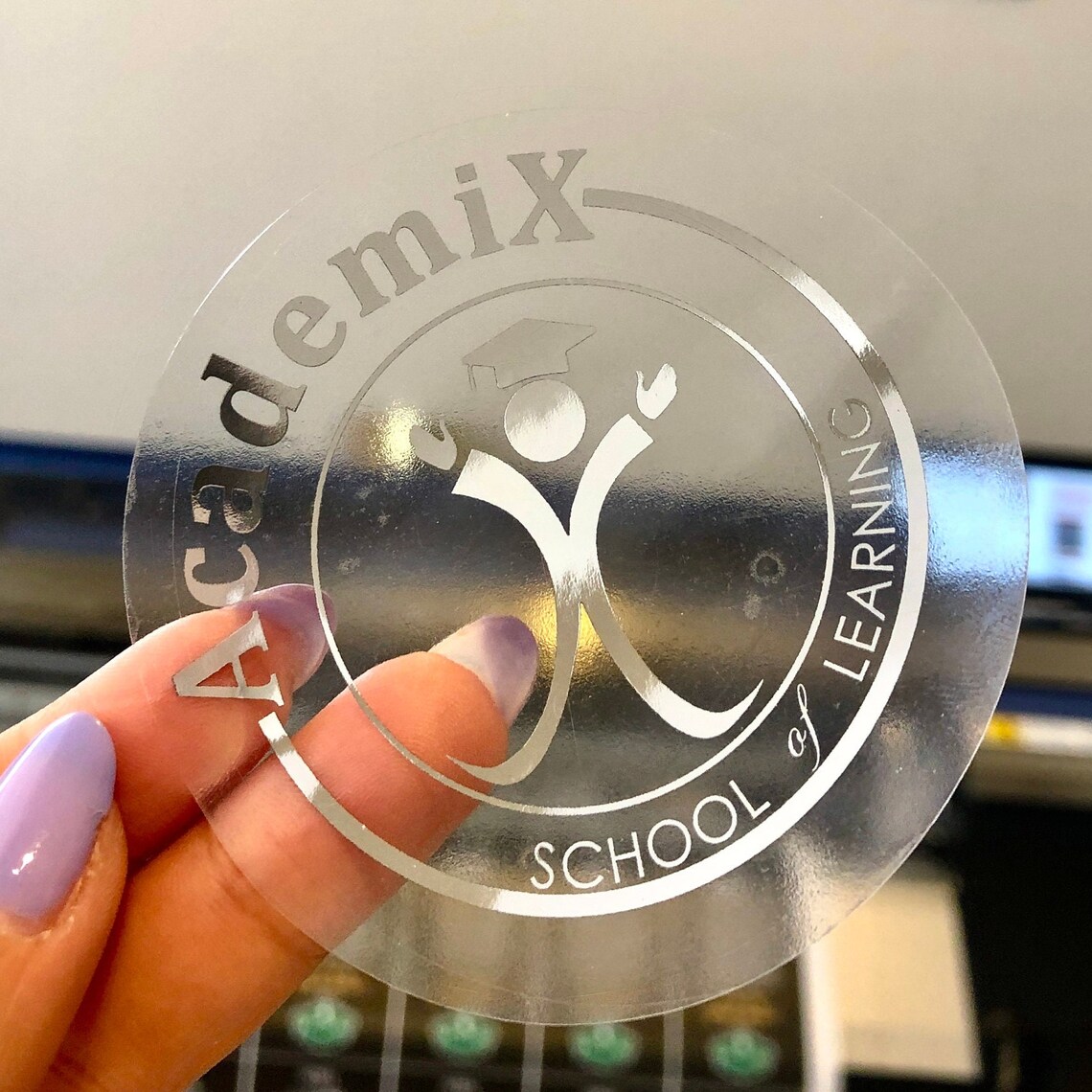 Silver Foil Clear Stickers Clear Transparent Stickers Silver - Etsy