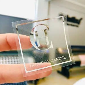Silver Foil Clear Stickers, Clear Transparent Stickers, Silver Foil ...