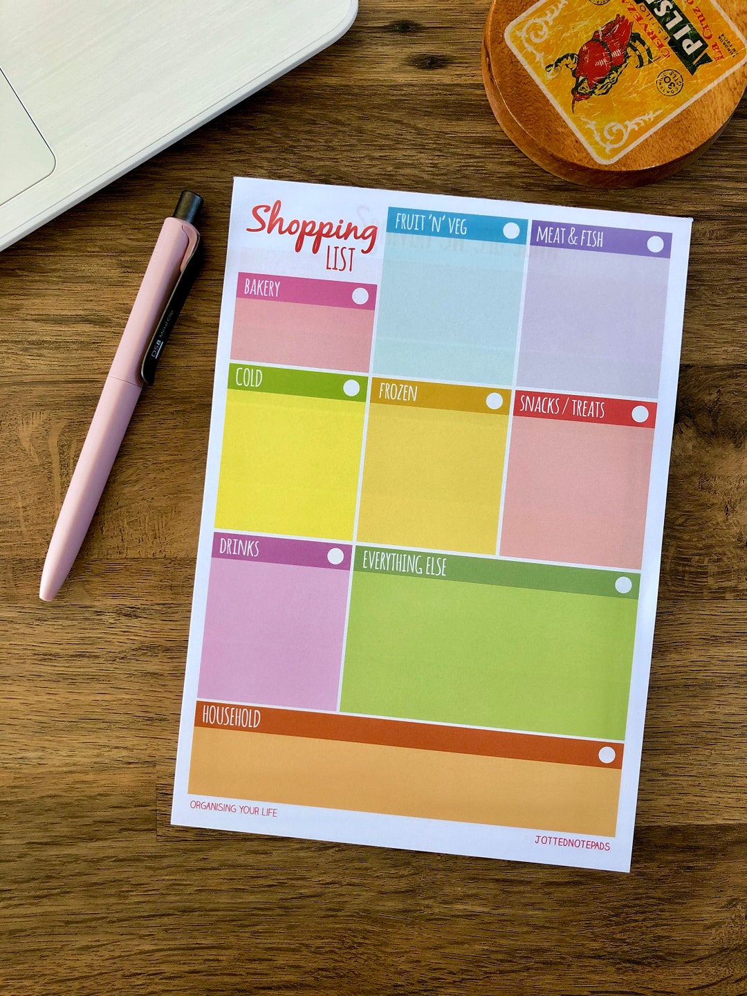 Magnetic Shopping List & Meal Planner A5 Notepad - Etsy
