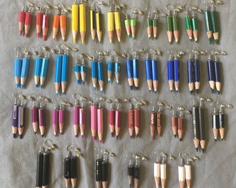 Colored Pencil Earrings
