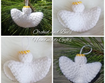 PDF Pattern Angel Ornament Crochet Pattern-downloadable printable file instruction Christmas tree decorations Santa winter holiday christian