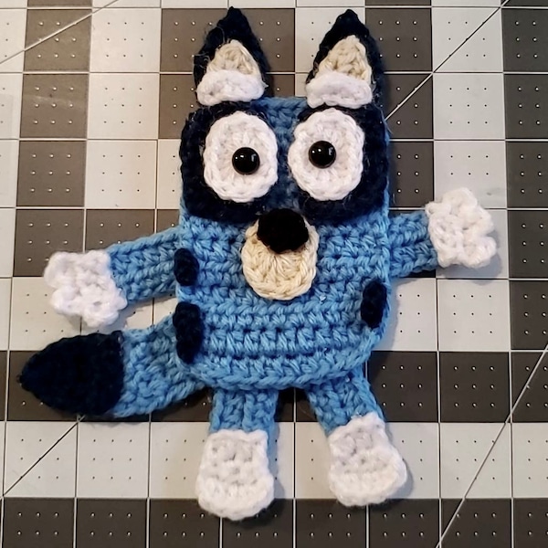 PDF Patroon Crcohet Blue Heeler Hond Baby Deken Applique Familie Bingo Jongen Meisje Zusters puppy vee decoratie kamer cadeau handgemaakte kerst