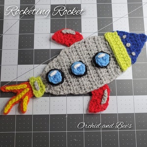 PDF Pattern Rocketing Rocket Applique baby blanket decoration instructions download file astronaut space galaxy