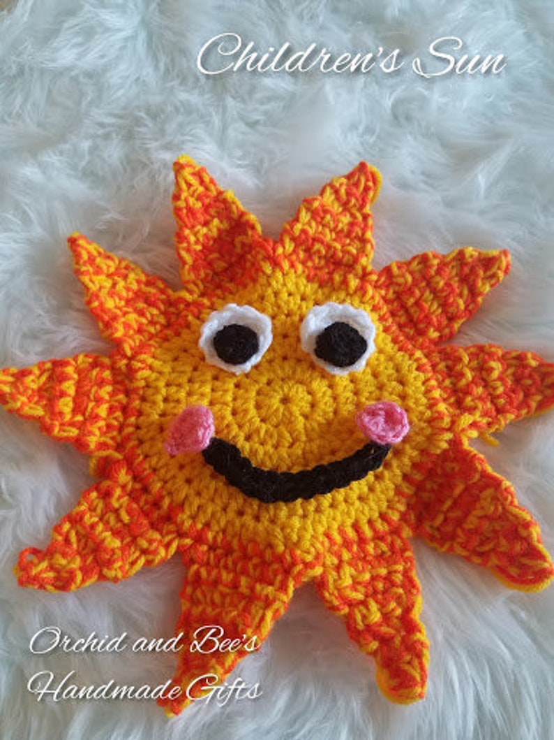 PDF PATTERN Sunshine and Sunflowers 4 Pack Crochet Applique - Etsy