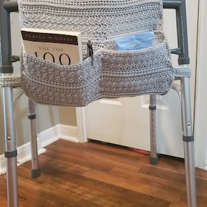 PDF PATTERN - Crochet Pocket Walker -instructions to make hanging pockets for walkers, seniors, assisted living nursing home Christmas gift