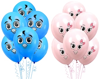20 Pack - Pink and Blue Gender Reveal Balloons -Gender Reveal Decorations for Baby Boy or Baby Girl