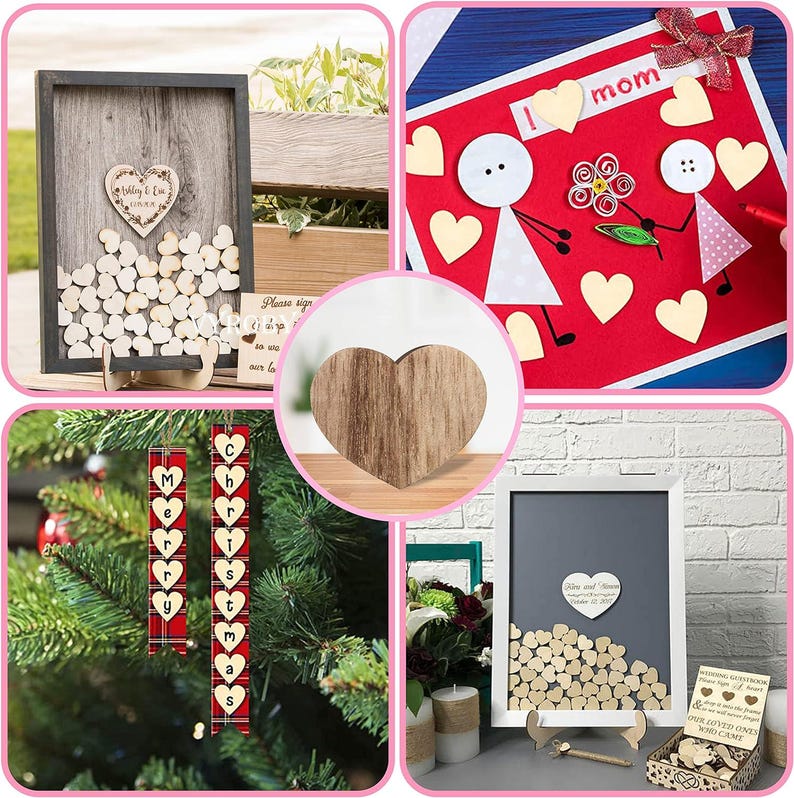 Token Heart Box Additional Wooden Heart Tokens for Guest Book – Pack of 50 - Etsy