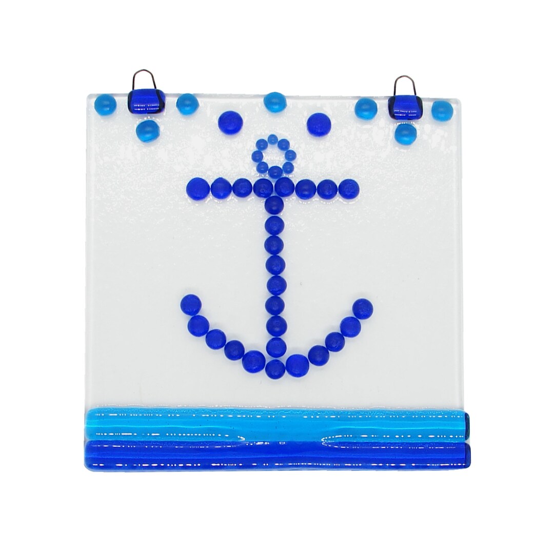 Harker's Island Anchor / Fused Glass Suncatcher Etsy