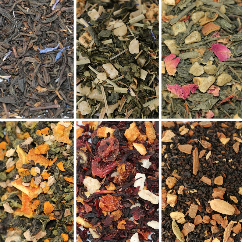6 Types of Loose Leaf Tea 100g Matcha Green Tea Black Etsy