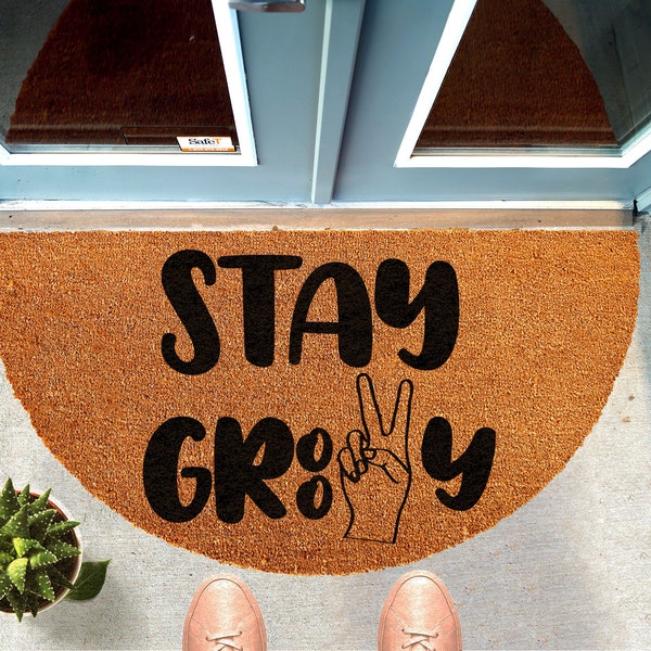 Hippie And Drove Door Mat
