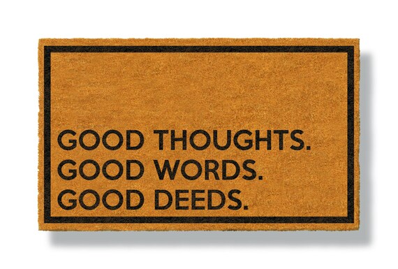 Bohemian Positivity Good Thoughts Good Words Good Deeds | Etsy Canada