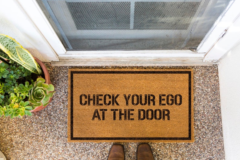 CHECK YOUR EGO at the Door Ego Doormat Dwayne Johnson Etsy
