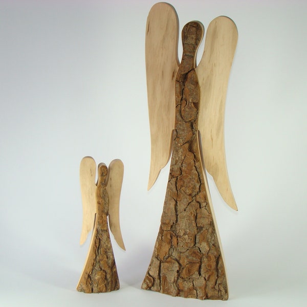 Angel 2 (wings without bark), wood home decoration, handmade