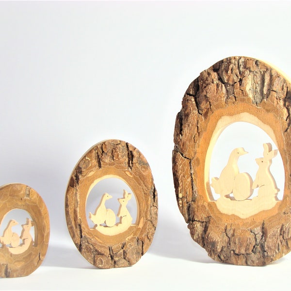 Egg (with cut out), wooden home decoration, handmade