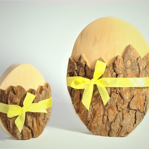 Egg (shell), wood home decoration, handmade