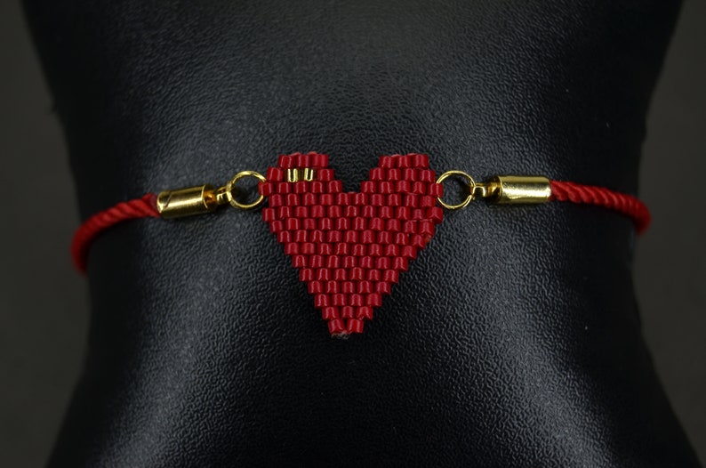 Handmade Miyuki Heart Bracelet