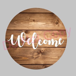 Welcome Front door DIGITAL design - Sublimation File - PNG - 12 inch round blank design
