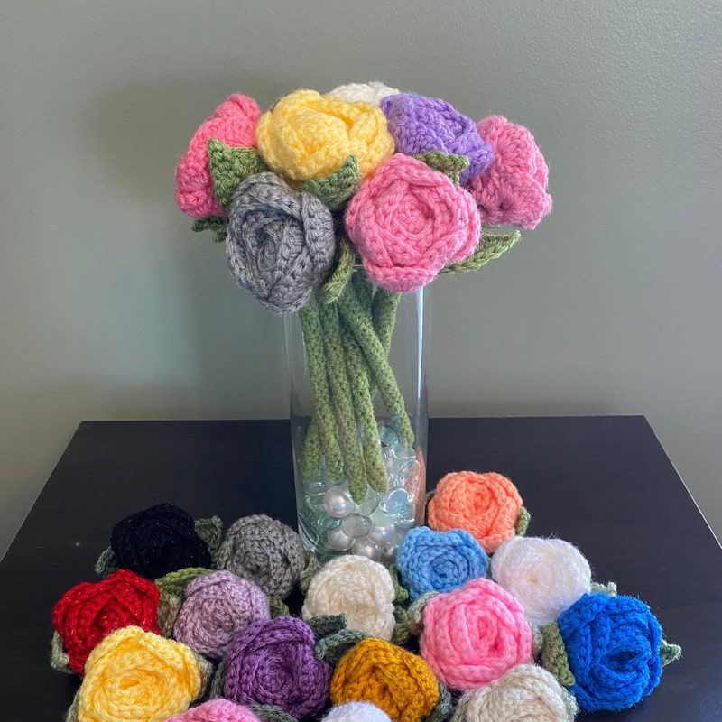 Crocheted Rose - Etsy