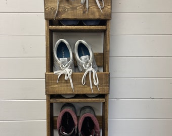 1m Vertical shoe organiser- space saving Jacobean