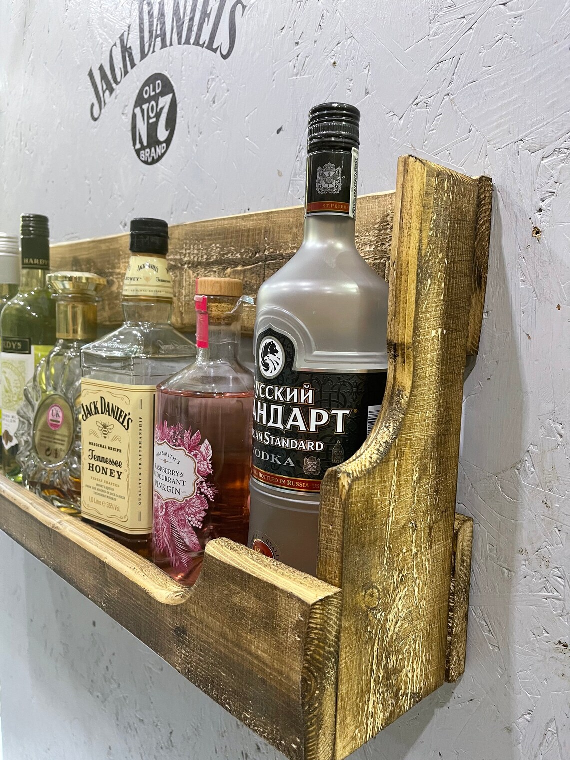 75cm Wine or Spirit Shelf to Match Home Bars Reversed Curved Etsy