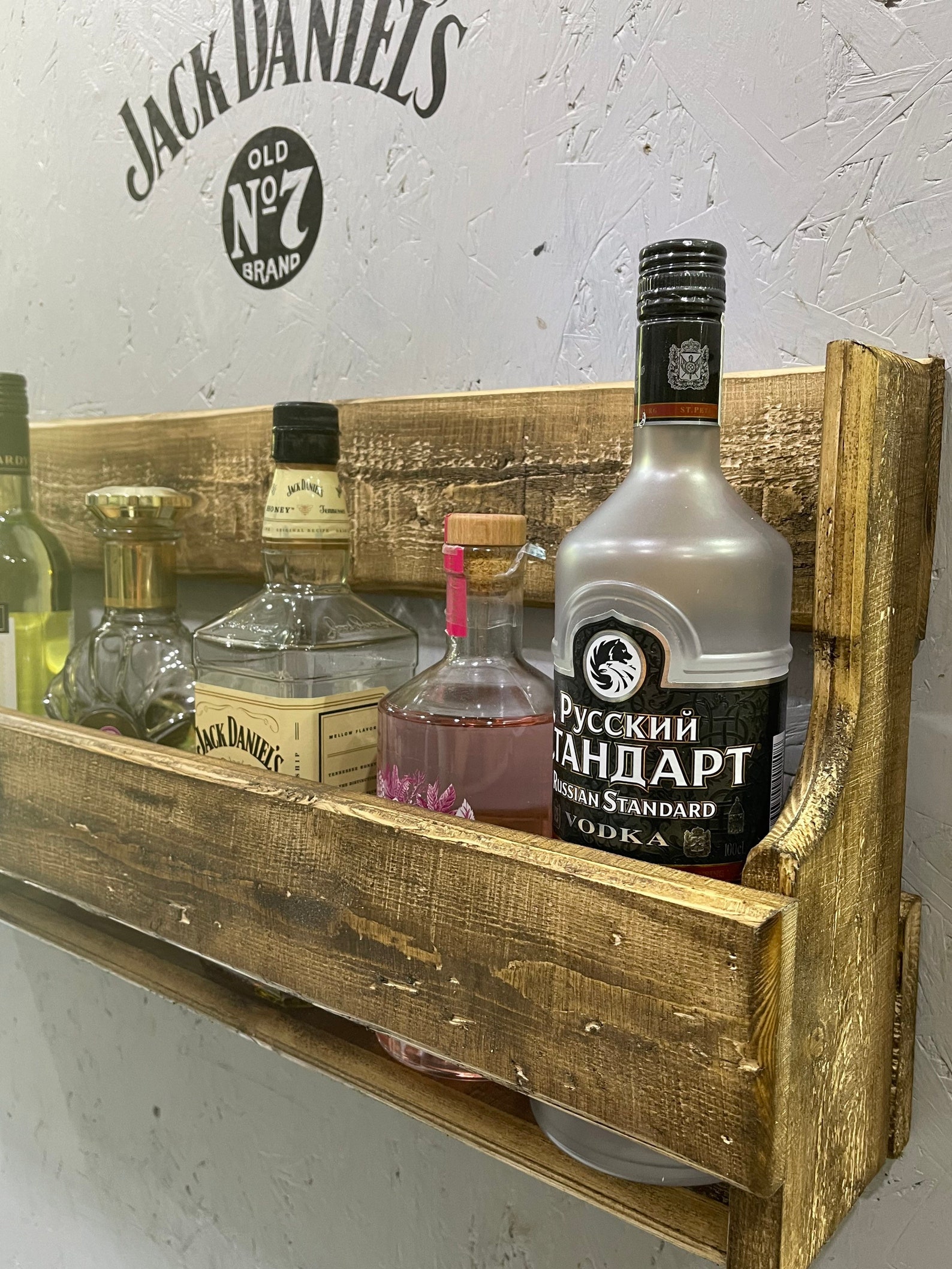 75cm Wine or Spirit Shelf to Match Homebar Straight Front Etsy UK