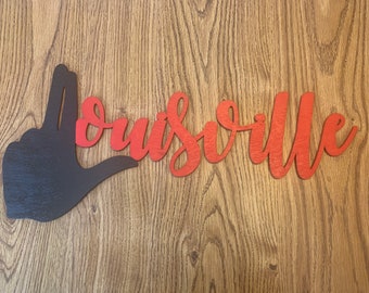 University of Louisville Cardinals "L" Wall Art | Laser Cut from Baltic Birch