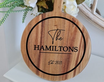 Personalised Wooden Cheese Board | Serving Board | Personalised Cutting Board | Gift | Custom Made Cheese Board | Wedding | Housewarming |