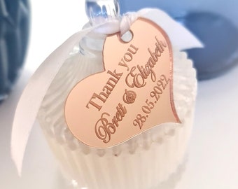 Acrylic Bonbonniere Tag | Guest Bonbonniere tag | Wedding favour tag | Baptism guest tag | Personalised gift tags | thank you tags | Candle