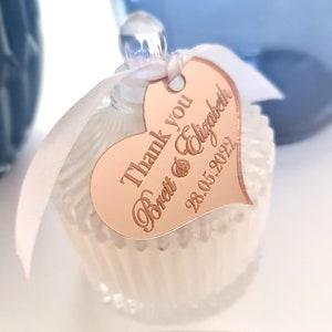 Acrylic Bonbonniere Tag | Guest Bonbonniere tag | Wedding favour tag | Baptism guest tag | Personalised gift tags | thank you tags | Candle