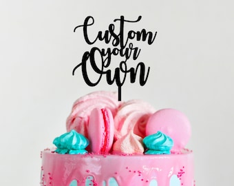 Personalized Custom acrylic Cake Topper | Wedding | Birthday | Anniversary | Engagement | Modern Cake Topper | Cake Decoration | Decor