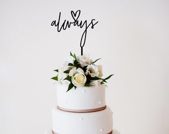 Always Love Heart acrylic | Wedding cake topper | Anniversary | Engagement | Modern Cake Topper | cake decoration | Engagement | Cake Decor