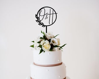 Custom Initials Wedding Cake Topper | Initials  | Anniversary | Bridal Shower | Engagement | Modern Cake Topper | Cake Decoration |