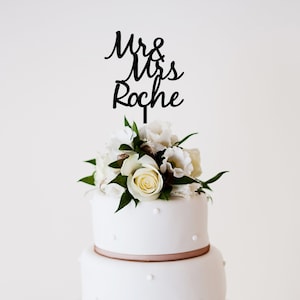 Custom Mr & Mrs Cake Topper | Modern Wedding Cake Topper | Anniversary Cake Topper | Name Cake Topper | Engagement Cake Topper | Cake Decor