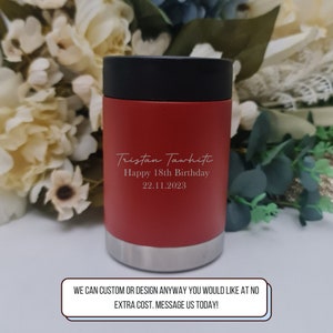 Personalised Stubby Can Holder | Stainless Steel | Christmas gift | Beer Bottle Cooler | Wedding gift | Birthday gift | Custom Etched Cooler