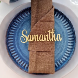 Segnaposti personalizzati in acrilico con nome / realizzati su misura / segnaposto / targhe con nome / nomi degli ospiti / taglio laser / evento di matrimonio