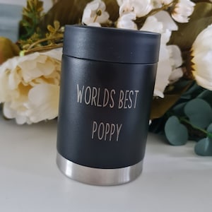 Personalised Stubby Can Holder | Stainless Steel | Christmas gift | Beer Bottle Cooler | Wedding gift | Birthday gift | Custom Etched Cooler